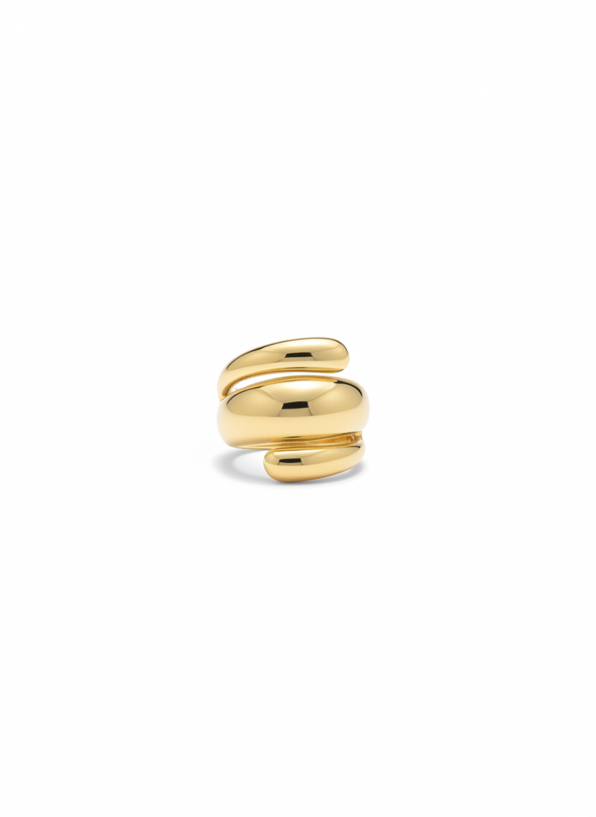 Anillo Ola Triple (Talla 8)