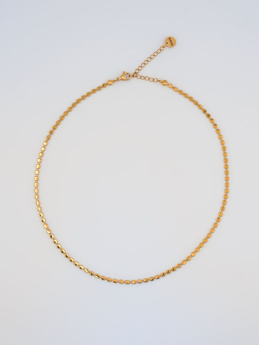 Collar Clara dorado en acero inoxidable con baño de oro 18K (PVD)
