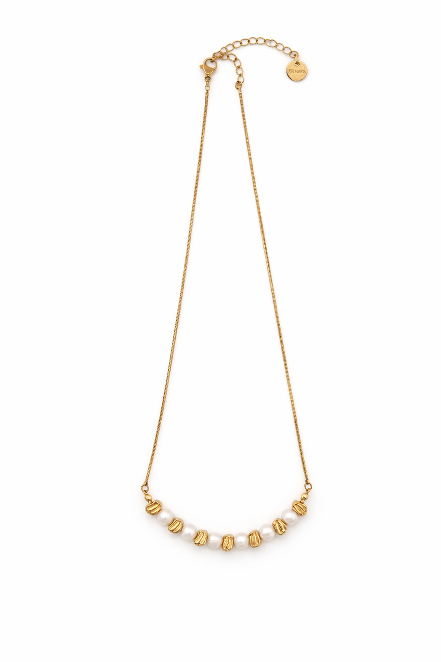 Collar Duna dorado en acero inoxidable con baño de oro 18K (PVD)