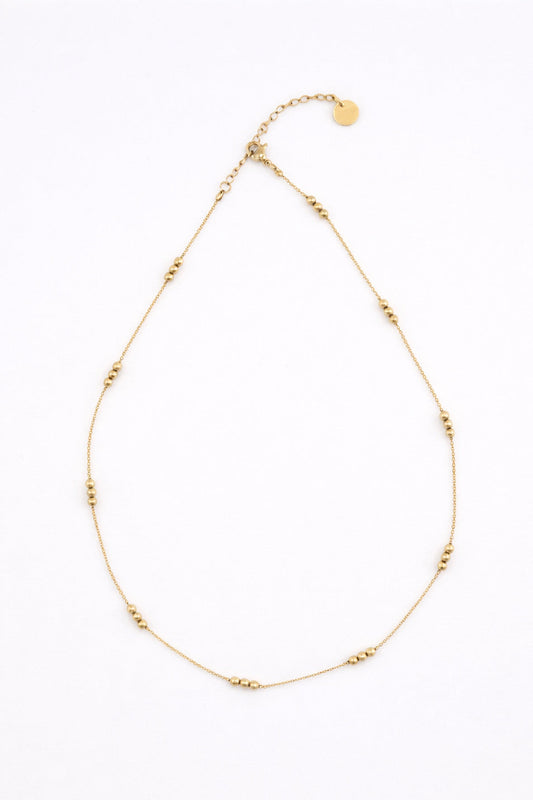 Collar Marula dorado en acero inoxidable con baño de oro 18K (PVD)