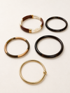 Pulseras del Set Maelis BRAVATA en marrón, dorado y efecto nácar