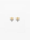 Pendientes mini dorados con silueta de abeja calada (modelo Abeja Mini)