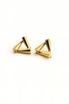 Pendientes Delta en acero inoxidable con baño de oro 18K o plateado (PVD)