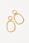 Pendientes Lena geométricos disponibles en dorado y plateado