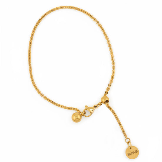 Pulsera Brisa dorada en acero inoxidable con baño de oro 18K