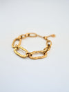 Pulsera Magna dorada en acero inoxidable con baño de oro 18K (PVD)