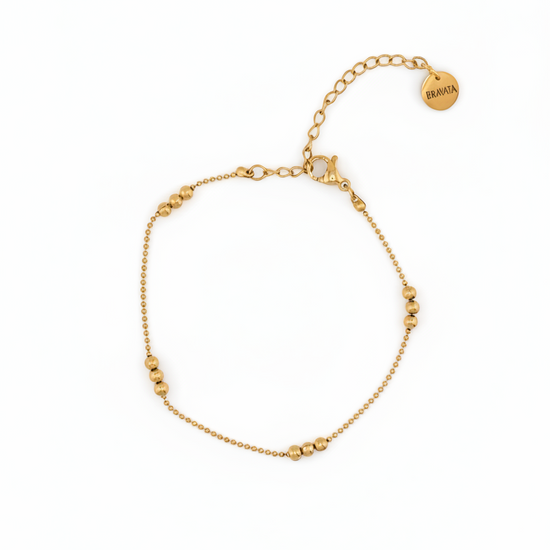 Pulsera Marula dorada en acero inoxidable con baño de oro 18K (PVD)