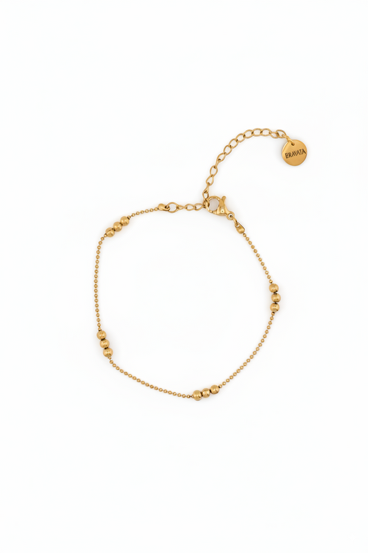 Pulsera Marula dorada en acero inoxidable con baño de oro 18K (PVD)