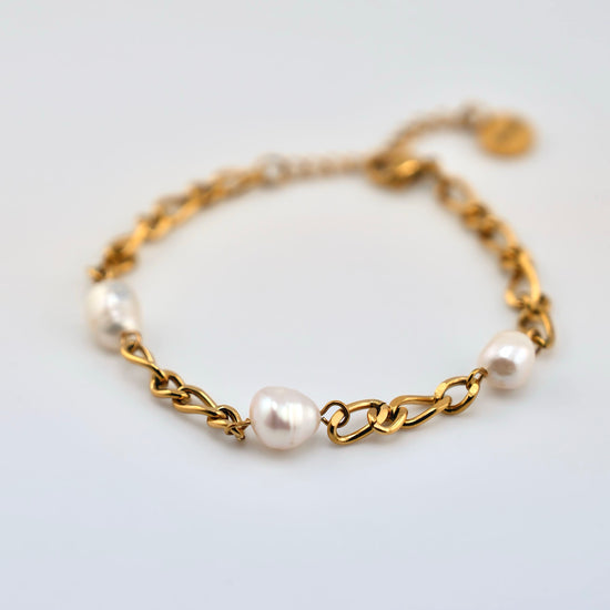 Pulsera Solara dorada en acero inoxidable con baño de oro 18K (PVD)