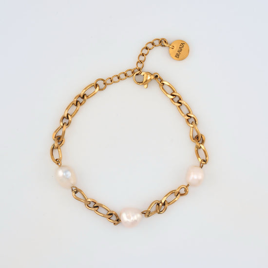 Pulsera Solara dorada en acero inoxidable con baño de oro 18K (PVD)