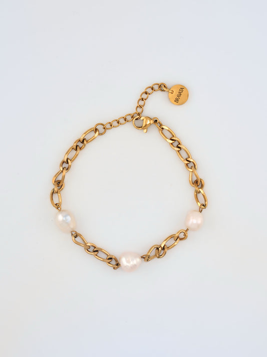 Pulsera Solara dorada en acero inoxidable con baño de oro 18K (PVD)