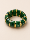 Pulsera Veridia BRAVATA verde con detalles dorados