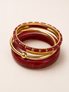 Set de Pulseras Calista BRAVATA en rojo y dorado