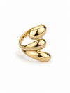 Anillo dorado espiral minimalista para mujer de BRAVATA