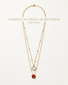 Collar doble dorado con colgantes y opción de cápsula de recuerdos Bravata