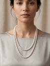 Collar de perlas doble vuelta para mujer diseño elegante y clásico Bravata