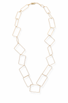 Collar dorado de eslabones rectangulares grandes para mujer