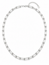 Collar Kael plateado con eslabones rectangulares y cierre ajustable de BRAVATA.