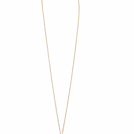 Collar Lúa dorado de cadena fina con colgante circular de piedra turquesa de BRAVATA.